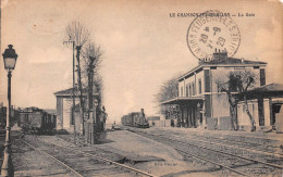 Le CHAMBON-FEUGEROLLES (Loire) - La Gare - Arrivée Du Train - Voyagé 1929 (2 Scans) Epicerie Rue De La Gare à Audincourt - Le Chambon Feugerolles