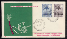 FDC 1957 1er Jour D'émission KORTRUK Semaine Philatélique De L'Europe - 1951-1960