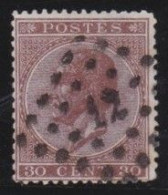 Belgie  .   OBP    .    19A  .   Perf.  15    .    O     .    Gestempeld     .   /   .    Oblitéré - 1865-1866 Profil Gauche