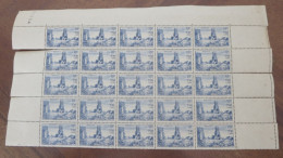 CAEN - Au Profit De L'Entraide Française - 2,40 Fr + 2,60 Fr - Planche De 25 Timbres FRANCE / 1945 / Y&T N° 746 - Andere & Zonder Classificatie