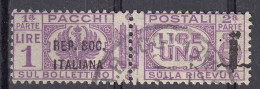 ITALIA, REPUBBLICA SOCIALE - 1944 - Francobollo Usato Per Pacchi: Unificato 42. - Paquetes Postales