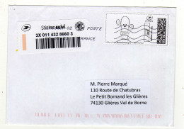Enveloppe FRANCE Avec Sticker Suivi Vignette D'Affranchissement Oblitération LA POSTE 02/05/2023 - 2010-... Vignettes Illustrées