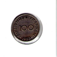 Sarre. 100 Franken 1955 - 100 Franchi