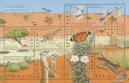 Namibia 2014 Fauna And Flora Of The Kalahari Desert Set Of 10 Stamps In Block Or Sheetlet Mint - Giraffen