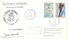TAAF - PAQUEBOT 1976 ALFRED-FAURE-CROZET - /DE Mi 103, 106 / *1196 - Covers & Documents
