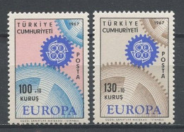 TURQUIE 1967 N° 1829/1830 ** Neufs MNH Superbes C 3 € Europa Engrenages - Ungebraucht