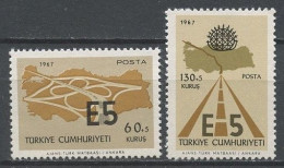 TURQUIE 1967 N° 1831/1832 ** Neufs MNH Superbes C 2.75 € Routes Européennes E5 Europe Asie - Ungebraucht