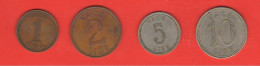 Italia Gettoni 1 + 2 + 5 + 10 Lire Cooperativa Dalmine Acciaierie A Bergamo Italie Monetary Tokens Italy - Monedas/ De Necesidad