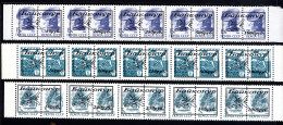 RUSSIE BAÏKONOUR 1992, 3 Bandes / Strips, Surcharges AVION / Overprinted Sur URSS / SU. R515 - Plaatfouten & Curiosa