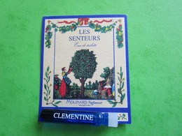 MOLINARD - LES SENTEURS - CLEMENTINE -  (collector - Ne Pas Utiliser) Date Des Années 1990 - Echantillon Tube Sur Carte - Parfumproben - Phiolen