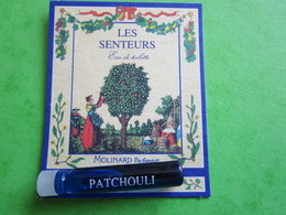 MOLINARD - LES SENTEURS - PATCHOULI -  (collector  Ne Pas Utiliser) Date Des Années 1990 - Echantillon TubE  Carte - Parfumproben - Phiolen