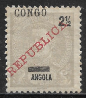 Portuguese Congo – 1910 King Carlos MISPLACED Overprinted REPUBLICA And CONGO - Portuguese Congo