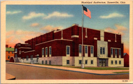 Ohio Zanesville Municipal Auditorium Curteich - Zanesville