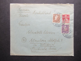 Dänemark 1948 MiF Grenzgebiet Stempel Tonder Besog Nach Elmshorn In Holstein Mit Ank. Stempel - Briefe U. Dokumente