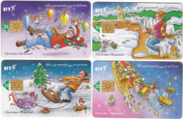 BT,  Anti-drink Campaign, Christmas'96 & Safe And Seasonal Ways To Get Home,4 X£2, - Bt Thematische Uitgaven Van Burgerlijke Vliegtuigen