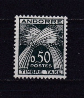 ANDORRE FRANCAIS 1961 TAXE N°44 NEUF AVEC CHARNIERE - Unused Stamps