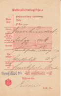Altdeutschland Baden Post-Einlieferungsschein Aus Dem Jahr 1908 Von Murg - Covers & Documents