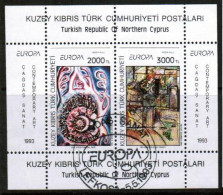 1993 - EUROPA - CONTEMPORARY ART - TURKISH CYPRIOT STAMPS - BLOCK USED - Usati