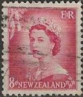 NEW ZEALAND 1953 Queen Elizabeth II - 8d. - Red FU - Gebruikt