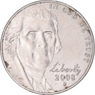 Monnaie, États-Unis, 5 Cents, 2008 - 1938-…: Jefferson