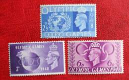 Olympic Games Sport King George VI (Mi 237-239) 1948 Ongebruikt / MH * ENGLAND GRANDE-BRETAGNE GB GREAT BRITAIN - Ungebraucht