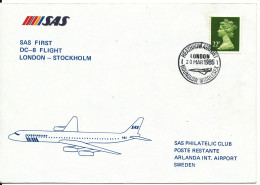 Great Britain First SAS DC-8 Flight London - Stockholm 20-3-1985 - Unclassified