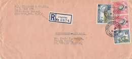 JAMAICA - REGISTERED MAIL 1957 KINGSTON - VIRGIN GORDA/BVI / *2032 - Jamaïque (...-1961)