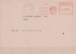 Tschechoslowakei CSSR - Brief Mit Maschinenwerbestempel FRUTA České Budějovice Vom 31.7.78 Nach Loučovice - Brieven En Documenten
