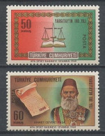 TURQUIE 1968 N° 1863/1864 ** Neufs MNH Superbes C 1 € Centenaire De La Cour D'Appel Attributs Ahmet Cevdet Pacha - Ungebraucht