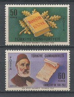 TURQUIE 1968 N° 1865/1866 ** Neufs MNH Superbes C 1 € Centenaire Du Conseil D'Etat Recueil Des Lois Mithat Pacha - Ungebraucht