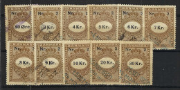 DANEMARK Fiscaux Ca. 1920: Lot D Obl. CAD - Fiscale Zegels