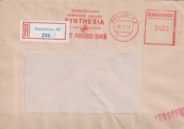 Tschechoslowakei CSSR - Fensterumschlag Als R-Brief Mit Maschinenwerbestempel SYNTHESIA  Pardubice Vom 28.7.79 - Covers & Documents