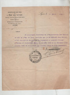 Chemins De Fer Est De Lyon 1915 Brocard Employé De 1906 à 1909 Homme D'équipe Et Conducteur - Non Classés