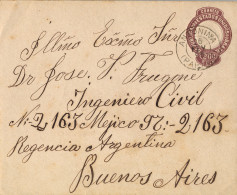1896 BRASIL , SOBRE ENTERO POSTAL CIRCULADO , ANTONINA - BUENOS AIRES , LLEGADA AL DORSO  - Lettres & Documents