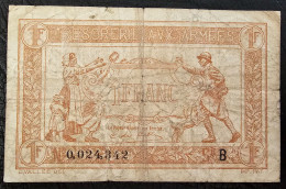 FRANCE- 1 FRANC 1917. - 1917-1919 Army Treasury