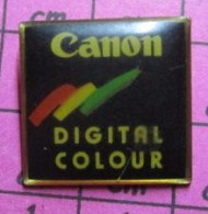 813F Pin's Pins / Beau Et Rare / INFORMATIQUE / CANON DIGITAL COLOUR IMPRIMANTES - Computers