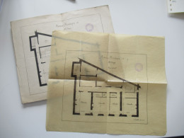 Paris Vor 1900 Architektenzeichnung Plan Actuel Avenue Montaigne 10 1er Etage / Boulogne Atchitecte 14.4. Fg. Poissonnie - Architektur