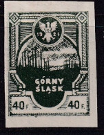 POLAND 1921 Gorny Slask 40f Imperf Mint Hinged - Neufs