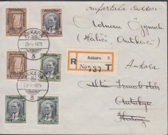 1939. TÜRKIYE. Fine Registered Rare FDC With Complete Set Overprinted Hatayin Anavata... (Michel 1053 - 1058) - JF442642 - Storia Postale