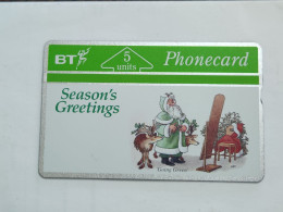 United Kingdom-(BTP047)-CHRISTMAS 91-Green-blank-(50)(5units)(171D02019)(tirage-3.418)(price Cataloge-10.00£-mint) - BT Private