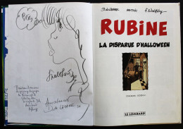 BD RUBINE - 5 - La Disparue D'Halloween - EO 1997 Dédicacée Par Wathéry, De Lazare Et Mythic ! - Rubine