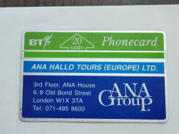 United Kingdom-(BTP049)-ANA-Hallo Tours-(55)(20units)-(112B60842)-(tirage-4.600)(price Cataloge-5.00£-mint) - BT Private