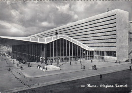 CARTOLINA  ROMA,LAZIO-STAZIONE TERMINI-STORIA,MEMORIA,CULTURA,RELIGIONE,IMPERO ROMANO,BELLA ITALIA,VIAGGIATA 1956 - Stazione Termini