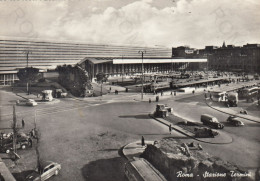 CARTOLINA  ROMA,LAZIO-STAZIONE TERMINI-STORIA,MEMORIA,CULTURA,RELIGIONE,IMPERO ROMANO,BELLA ITALIA,VIAGGIATA 1963 - Stazione Termini