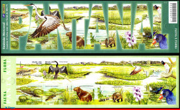 Ref. BR-2826 BRAZIL 2001 - PANTANAL, BIRD,FISH,MERCOSUL,MI# 3197-06,NO FOLDED MNH, ANIMALS, FAUNA 10V Sc# 2826 - Markenheftchen