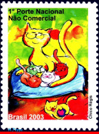 Ref. BR-2913-DP BRAZIL 2004 - CATS 2003,DEPERSONALIZED MNH, ANIMALS, FAUNA 1V Sc# 2913 - Personalized Stamps