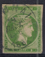 GRECE Ca. 1861: Le Y&T 3, TB Obl., "Athènes", Plis Et Amincis, Forte Cote - Oblitérés
