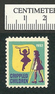 B66-83 CANADA 1952 Crippled Children Easter Seal MNH English - Vignettes Locales Et Privées