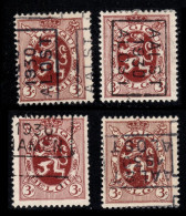 Preo's (278) "AALST 1930 ALOST"  OCVB 5668 A+B+C+D - Roller Precancels 1930-..