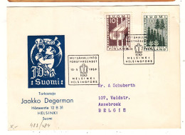 Finlande - Lettre FDC De 1959 - Oblit Helsinki -  Arbres - Scieerie - - Covers & Documents